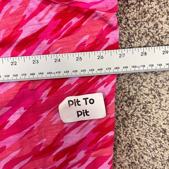 Belle Kim Gravel Women’s 1X Pink Red‎ Abstract Drape Cardigan Boho Lightweight - Picture 6 of 9